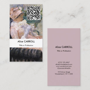 Tarjeta De Visita Mary Cassatt - La Copa del Té - Código QR