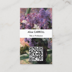 Tarjeta De Visita Mary Cassatt - Lilacs en una ventana - código QR