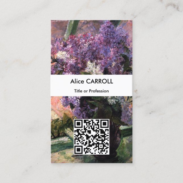 Tarjeta De Visita Mary Cassatt - Lilacs en una ventana - código QR (Anverso)