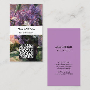 Tarjeta De Visita Mary Cassatt - Lilas en una ventana - Código QR