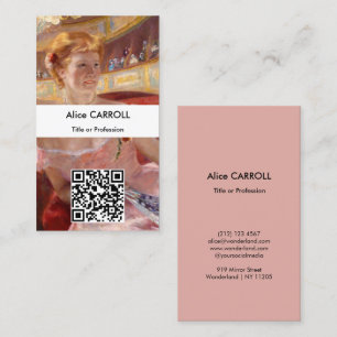Tarjeta De Visita Mary Cassatt - Mujer collar de perlas Loge - Códig