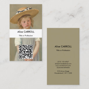 Tarjeta De Visita Mary Cassatt - Niño con sombrero de paja - Código 