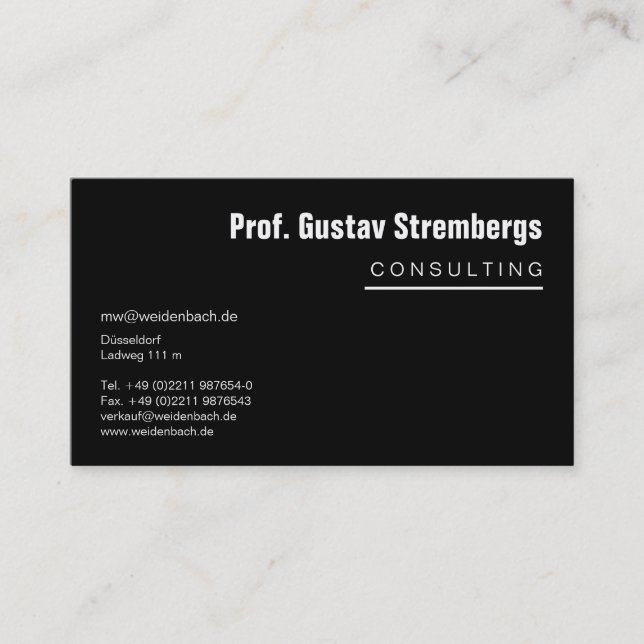 Tarjeta De Visita Más negro (Anverso)