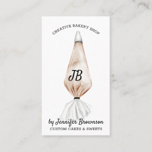 Tarjeta De Visita Masa para Repostería Batida Beige
