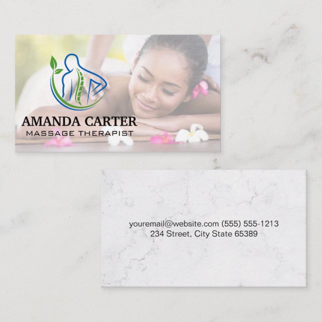 Tarjeta De Visita Masaje a la mujer (Anverso / Reverso)