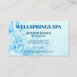 Tarjeta De Visita Masaje Blue Flower Spa