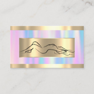 Tarjeta De Visita Masaje corporal SPA Código de bienestar logotipo r