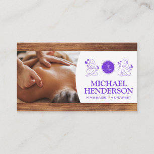 Tarjeta De Visita Masaje de espalda   Atención de salud de belleza  