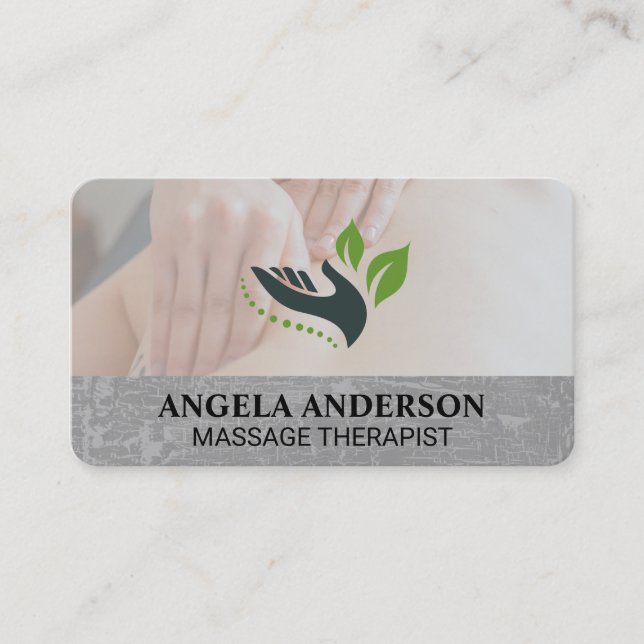 Tarjeta De Visita Masaje de Espalda | Relax Spa Wellness (Anverso)