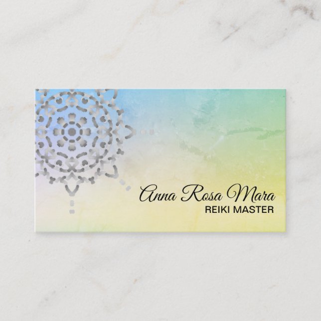 Tarjeta De Visita *~* Masaje de Meditación de Yoga Energy Healer Rei (Anverso)