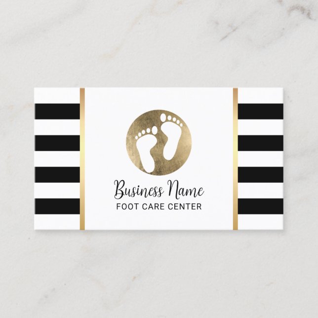 Tarjeta De Visita Masaje de pies Podiatrista Practicante Spa moderno (Anverso)