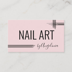 Tarjeta De Visita Masaje de Spa Abstracto Sauna Uñas Rosa