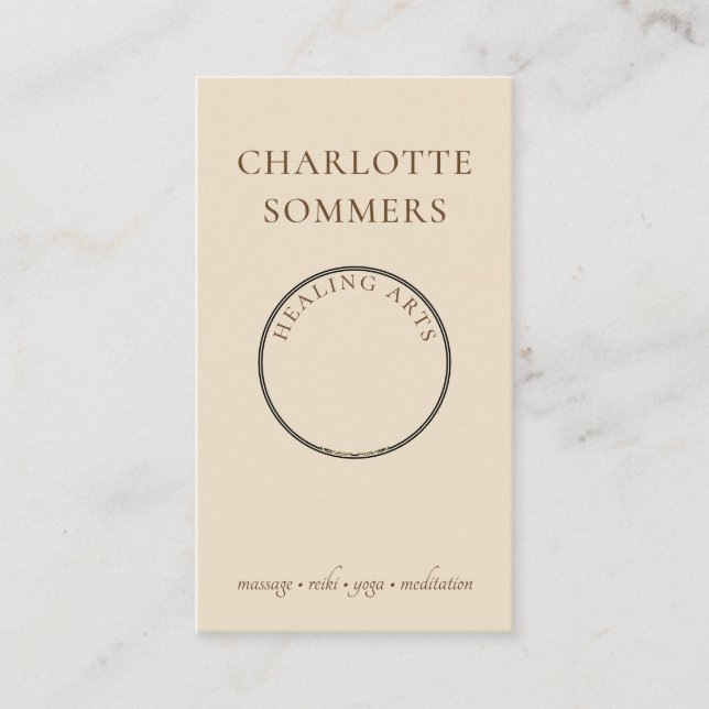 Tarjeta De Visita Masaje de Yoga Henna Hands (Anverso)