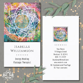 Tarjeta De Visita Masaje de Yoga Sagrado Espiritual del Mandala Zen 