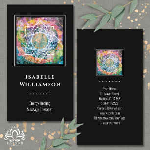 Tarjeta De Visita Masaje de Yoga Sagrado Espiritual del Mandala Zen