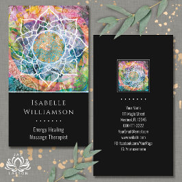 Tarjeta De Visita Masaje de Yoga Sagrado Espiritual del Mandala Zen 
