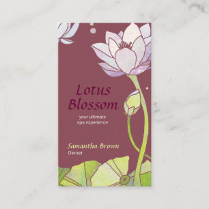 Tarjeta De Visita Masaje Elegante Lotus Spa