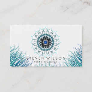 Tarjeta De Visita Masaje holístico de la meditación de la yoga del