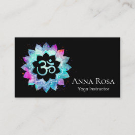 Tarjeta De Visita Masaje Lightworker de la yoga de OM Reiki del *~*