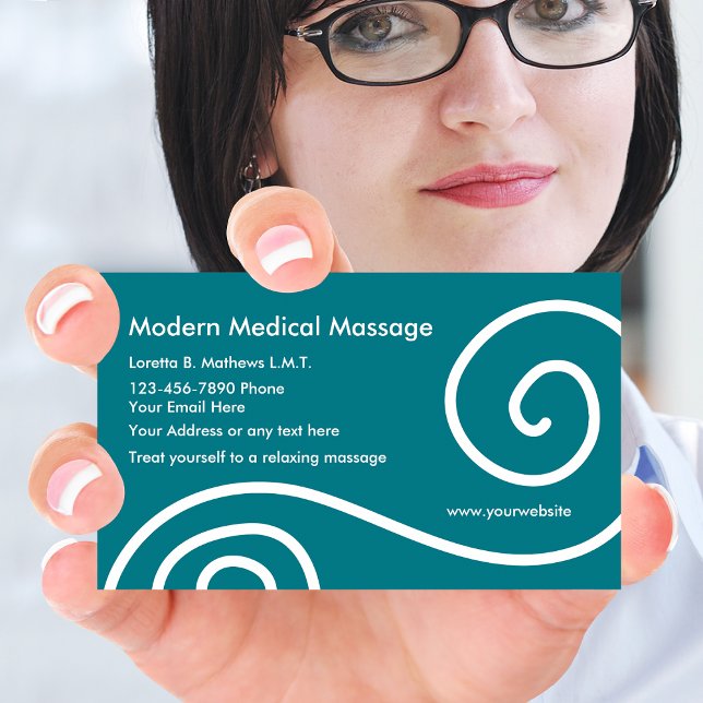 Tarjeta De Visita Masaje médico moderno (Subido por el creador)