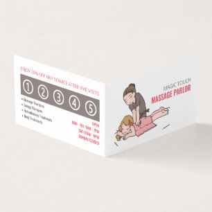 Tarjeta De Visita Masaje personalizado, Terapia Masajista, Lealtad C