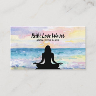 Tarjeta De Visita Masaje principal de la meditación de la salida de