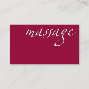 Tarjeta De Visita Masaje Profesional de Bienestar Sereno Minimalista