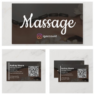 Tarjeta De Visita Masaje Reiki Holístico Reflexología Quiropráctica