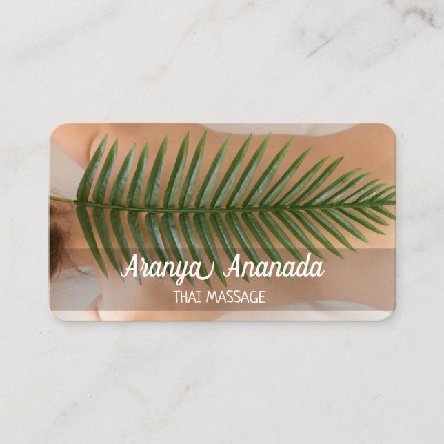 Tarjeta De Visita Masaje Tailandés (Anverso)
