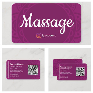 Tarjeta De Visita Masaje Terapéutico Reiki Reflexología Quiropráctic