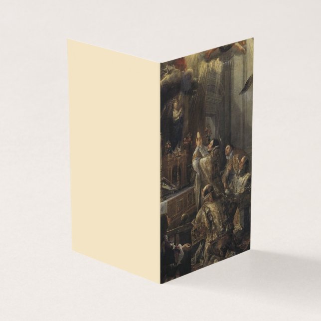 Tarjeta De Visita Masas Católicas Ofreciendo Cartas Sagradas Oración (Exterior)