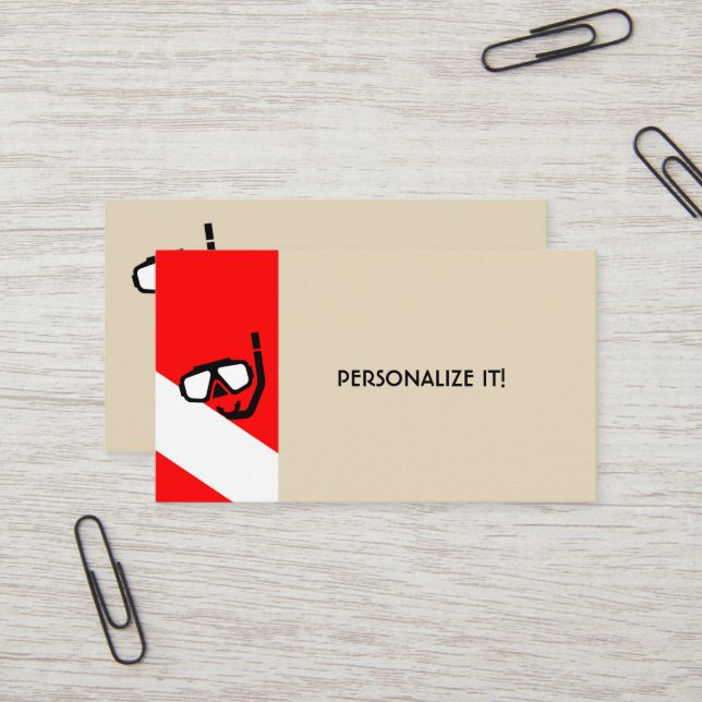 Tarjeta De Visita Máscara de buceo con bandera (Anverso/Reverso In Situ)