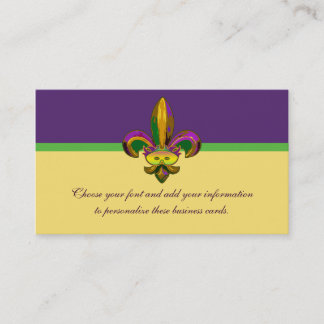 Tarjeta De Visita Máscara de la flor de lis