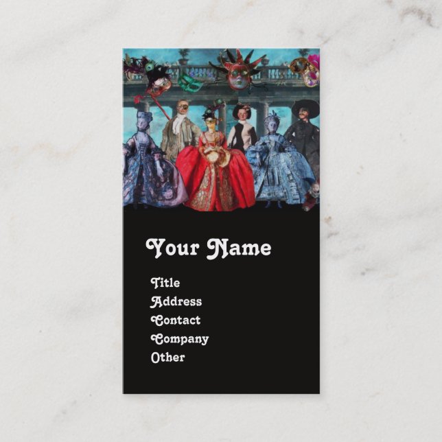 TARJETA DE VISITA MÁSCARA DE MASQUERADE DE BOMBAS ANTIGUAS ITALIANAS (Anverso)