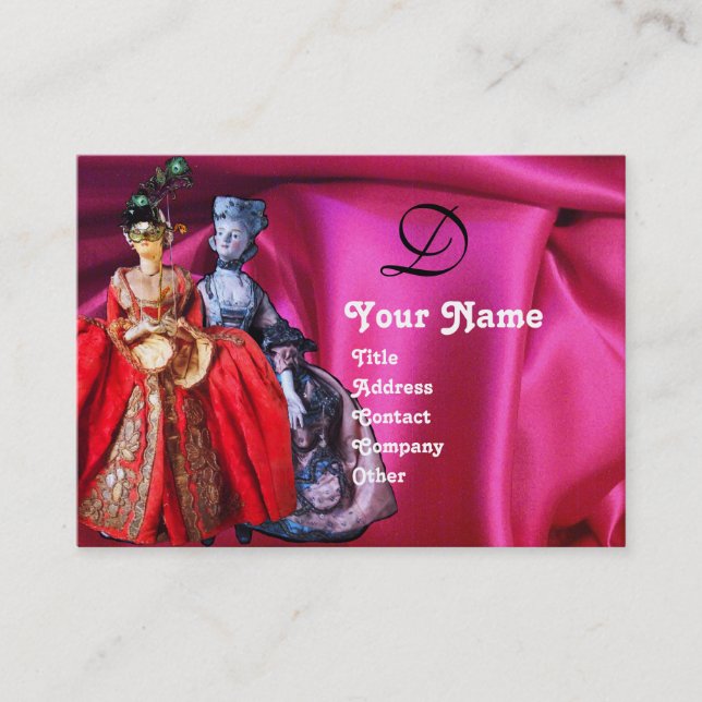 TARJETA DE VISITA MÁSCARA DE MASQUERADE DE BOMBAS ANTIGUAS ITALIANAS (Anverso)