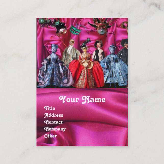 TARJETA DE VISITA MÁSCARA DE MASQUERADE DE BOMBAS ANTIGUAS ITALIANAS (Anverso)