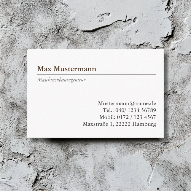 Tarjeta De Visita Maschinenbauingenieur Visitenkarte (Subido por el creador)