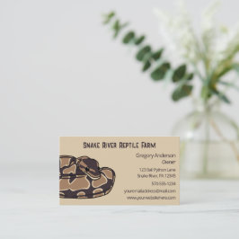 Tarjeta De Visita Mascota Ball Python Snake Reptile Breeder