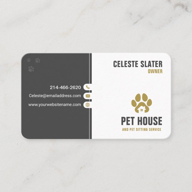 Tarjeta De Visita Mascota, Clínica Veterinaria, Vet, Cuidado De Masc (Anverso)