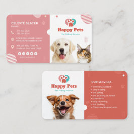 Tarjeta De Visita Mascota, Clínica Veterinaria, Vet, Servicio al Mas