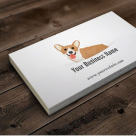 Tarjeta de visita Mascota Corgi personalizado