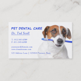 Tarjeta De Visita Mascota Cuidado dental Odontología veterinaria