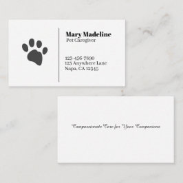 Tarjeta De Visita Mascota Cuidador Limpiar sentadas de Mascotas mode