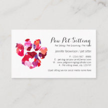 Mascota de amor corazón Sitter Grooming Paw