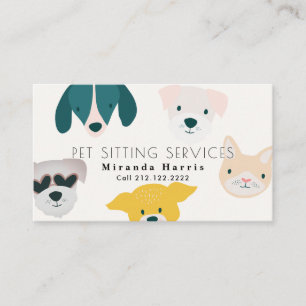 Tarjeta De Visita Mascota De Animales Cute Sitter Perro Walker