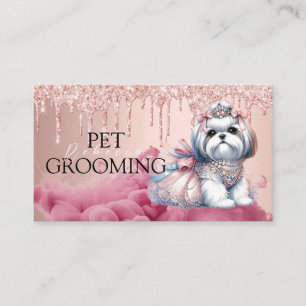 Tarjeta De Visita Mascota De Atención Animal Grooming Spa Salon Pupp