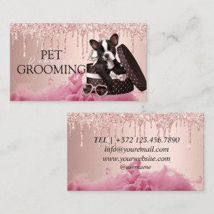 Tarjeta De Visita Mascota De Atención Animal Grooming Spa Salon Pupp