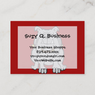 Tarjeta De Visita Mascota de Bulldoges sobre los regalos de los aman