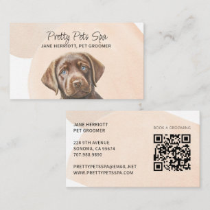 Tarjeta De Visita Mascota de cachorro ilustrado lindo Spa de perros