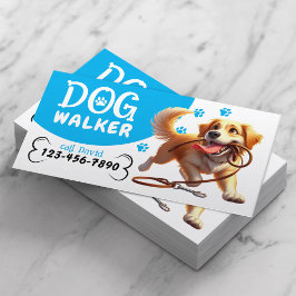 Tarjeta De Visita Mascota De Caminadores De Perro Sentado Perro Feli